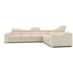Lucky cotel� - canap� d?angle convertible r�versible en velours c�tel� beige