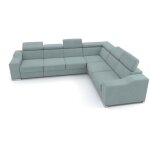 Lucky cotel� - canap� d?angle convertible r�versible en velours c�tel� vert d'eau