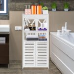 Lucn - grande armoire de salle de bain en bois, autoportante, tanche, pour chambre  coucher, cuisine, ...