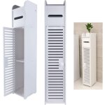 Lucn - petite armoire d'angle de salle de bain avec portes et tagres, vier troit pour salon, cuisine, ...