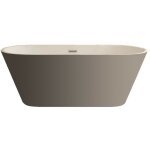 Saniverre - lugano baignoire �lot en acrylique 150x75 cm gris