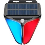 Lumi�re d'alarme stroboscopique solaire avec d�tecteur de mouvement 129 db sir�ne de s�curit� sonore ...
