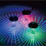 Lumi�re flottante solaire, lumi�re solaire de piscine de boule magique de changement de couleur, lumi�re ...