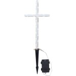 Star trading - lumire funraire led gravecross, croix, minuterie, blanc chaud, extrieur, 42 cm