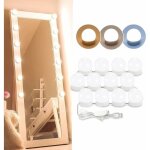 Lumi�re de miroir, 12 ampoules hollywood kit de lumi�re led dimmable lampe pour miroir cosm�tique salle ...