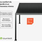 Luminahaven pergola � lamelles 3x4 m, salon de jardin ext�rieur en aluminium et acier galvanis�, tonnelle ...