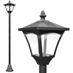Luminaire ext�rieur lampadaire sur pied solaire lampadaire lanterne classique led 30 lm dim. 15l x 15l ...
