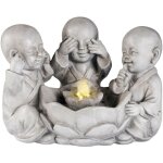 Lumineo - fontaine en polyrsine trio bouddha