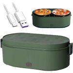 Lunch box chauffante lectrique, usb bote  lunch portable, 27 oz, avec 2 acier inoxydable amovible ...