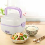 Lunch box lectrique, mini lunch box lectrique portable 3 - en - 1, cuiseur  vapeur, cuiseur  riz, ...