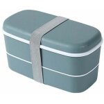 Lunch box grande capacit pour adultes - bento - etanche sans bpa - boite repas compartiment double avec ...