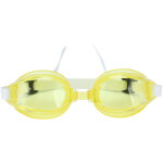 Lunettes de natation enfants - jante en silicone souple, bandeau r�glable, pont nasal ergonomique - jaune ...