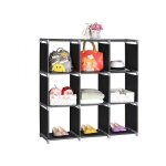 Lunsy - etagere cube meuble de rangement, etag�re de rangement multifonctionnelle assembl�e � 3 niveaux ...