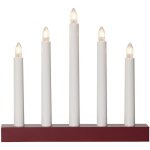 Lustre de fen�tre discret � inez � en blanc et rouge, 5 ampoules, ampoules e10 rempla�ables, fonctionnement ...