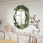 Luvodi - miroir decoration murale salon 100x72cm grand miroir mural d�coratif pour chambre salle de bain ...