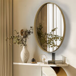Miroir mural ovale doré décoration miroir salle de bain industriel cadre en métal miroir maquillage déco ... Miroir mural ovale doré décoration miroir salle de bain industriel cadre en métal miroir maquillage déco ...