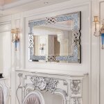 Luvodi - miroir murale design salon - miroir mural d�coratif rectangulaire miroirs muraux cadre en verre ...