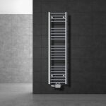 Ecd germany radiateur 300x1400 mm chrome droite raccord central au bas avec garniture de raccordement ...