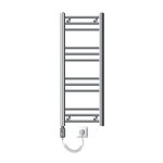 Radiateur electrique sahara 300x800 mm, chrome, sche - serviettes en panneau, raccordement latral droit, ...