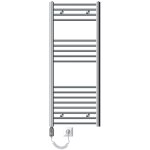 Radiateur electrique sahara 500x1200mm, chrome, s�che - serviettes en panneau, raccordement lat�ral courb�, ...