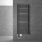 Luxebath - radiateur electrique sahara 600x1500mm anthracite, sche - serviettes en panneau, raccordement ...