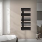 Luxebath radiateur salle de bain design iron em 500x1200 mm, en acier, noir mat, s�che - serviette � ...
