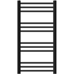 Luxebath radiateur de salle de bain design sahara, 500x800 mm, noir mat, forme droite avec connexion ...