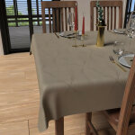 Nappe carr�e anti - t�ches 180x180 cm luxury champagne, par soleil d'ocre