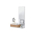 Vmo home - calicosy - console suspendue avec 1 tiroir et 1 miroir l81 cm - dhalia