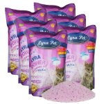Lyra pet - 6 x 5 litres  lyra power silica litire agglomrante pour chat au silicate