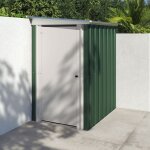 M&s - abri de jardin en métal 1 porte 1, 4 m² en métal vert et alu M&s - abri de jardin en métal 1 porte 1, 4 m² en métal vert et alu
