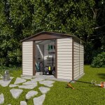 M&s - abri de jardin métal beige et marron 7, 18m² - yardmaster - 108tbsl M&s - abri de jardin métal beige et marron 7, 18m² - yardmaster - 108tbsl