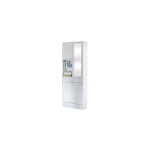 Vente - unique - armoire avec bac  linge 1 miroir, 1 tiroir et 2 portes blanc