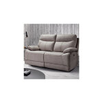 M&s - canap de relaxation lectrique 2 places en microfibre gris