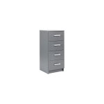 Inter link - chiffonnier 4 tiroirs 41, 2x40x91, 5 cm gris fonc - rossi