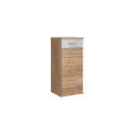 M&s - chiffonnier 6 tiroirs 46x40x106 cm chne et gris clair - klak