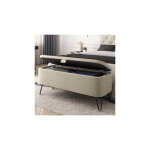 M&s - coffre de rangement 101 cm en tissu beige - kea