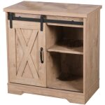 M&s - commode 1 porte coulissante 2 niches 70x39, 5x72 cm naturel - kavir