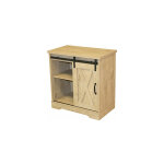 M&s - commode 1 porte coulissante 2 niches 70x39, 5x72 cm naturel - kavir