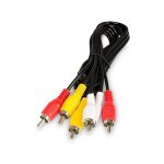 M - e - cble audio vido rca, 3 x rca mle  3 x rca mle rouge / blanc / jaune, noir