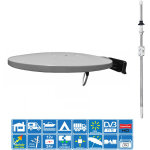 M - e - kit antenne omnidirectionnelle uhf fm dab tv helio - mobil 44db 4k + mt transversal 160cm - ...