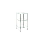 M&s - etagre carre 3 niveaux 39x77 cm en verre et mtal chrom - yukon