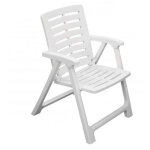 M&s - lot de 4 fauteuils de jardin pliants en plastique blanc M&s - lot de 4 fauteuils de jardin pliants en plastique blanc