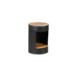M&s - guridon rond 39 cm en bois et acier - dalbergia