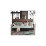 M&s - lit banquette 90x200 cm avec sommier en mtal noir - bergen