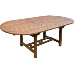 M&s - table de jardin en teck 160 / 210x100x75cm