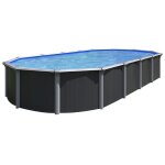M&s - piscine hors - sol acier 5, 20 x 3, 95m anthracite - osmose