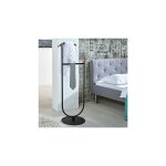 M&s - valet de nuit 45x34x115 cm en h�tre et m�tal noir