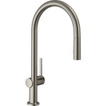 Hansgrohe - m54 - mitigeur d'vier talis avec douchette extractible, sbox, simili inox 72801800