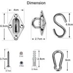 M6 kit de fixation pour voile d'ombrage 42 pi�ces de mat�riel en acier inoxydable pour installation de ...